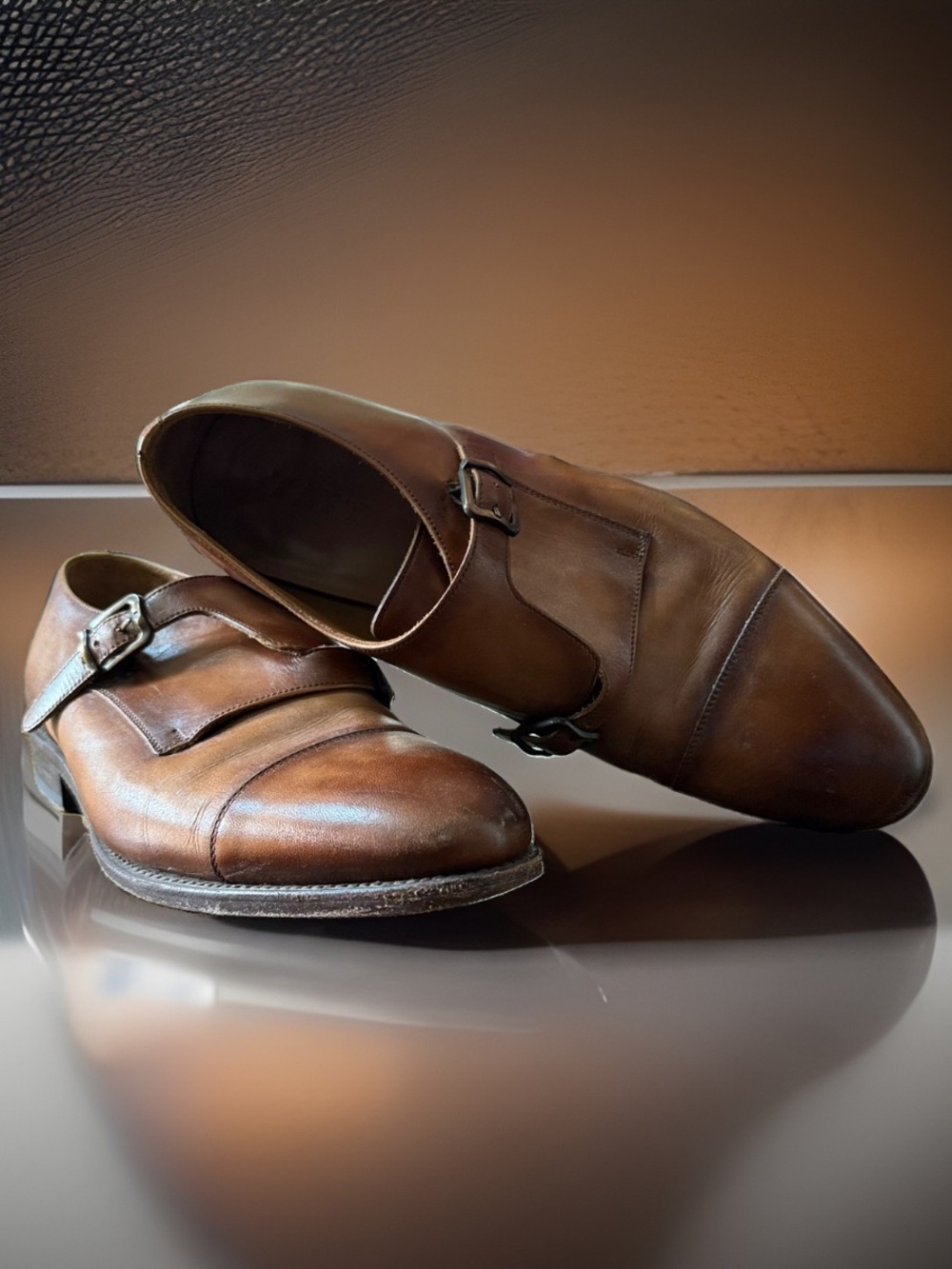 TAFT Prince Spanish Leather Double Monk Strap Shoes 🤎